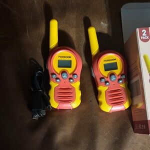 Red and Yellow Two-Way Radios - 2 Pack